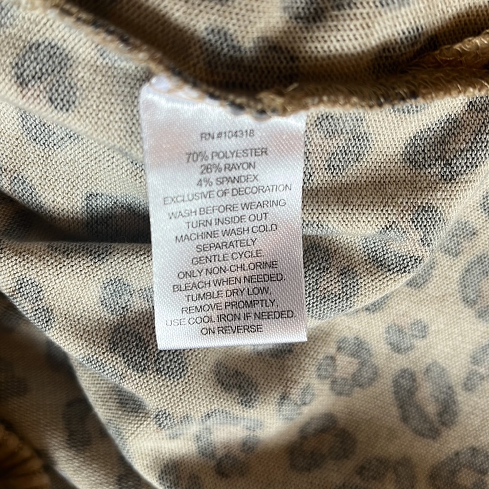 Plant Gold leopard tunic, junior size XS - Picture 6 of 7